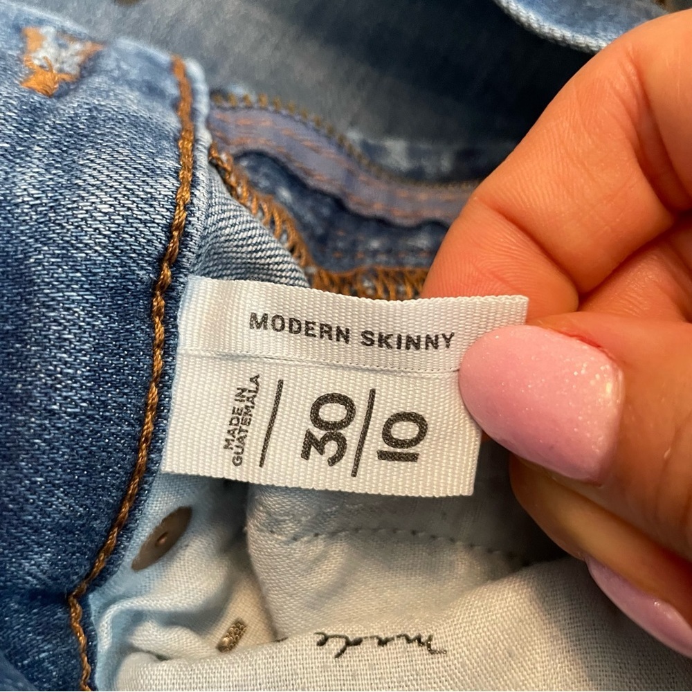 Loft Polka Dot Modern Skinny Jeans Size 10 - Picture 12 of 16
